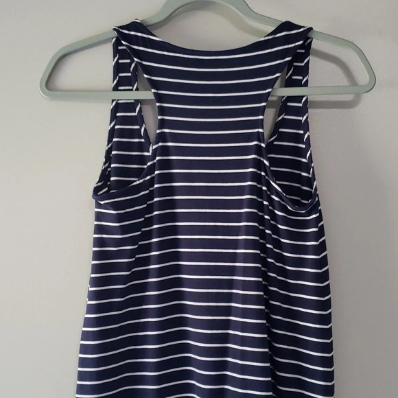 Lily Pulitzer Jennalyn 100% Pima Cotton  Swing Dress XS Navy Blue White Stripe - Picture 7 of 12